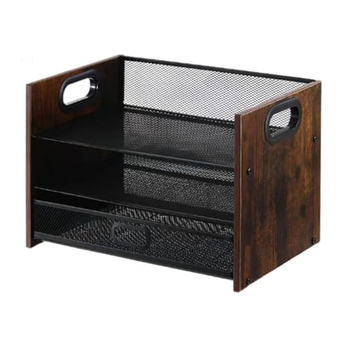Colcolo Organizer für Schreibtisch, Holz mit Schublade Und Griff, Ablage für Dokumente, 3-stufig Colcolo Organizer für Schreibtisch, Holz mit Schublade Und Griff, Ablage für Dokumente, 3-stufig von Colcolo