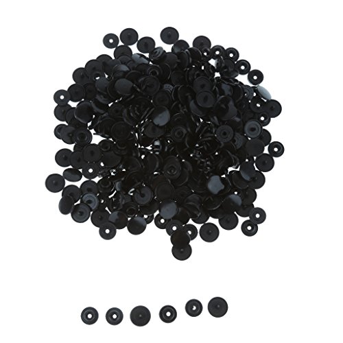 Colcolo Packung mit 100 Set Harzknöpfen Druckknöpfe, Schwarz, T3 Colcolo Packung mit 100 Set Harzknöpfen Druckknöpfe, Schwarz, T3 von Colcolo