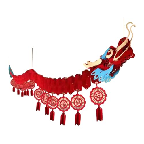 Colcolo Papierdrache-Decke, Papierdrache, hängende Girlande, hängende Dekoration, 3D chinesischer Neujahrsdrache für chinesisches Frühlingsfest, Stil b Colcolo Papierdrache-Decke, Papierdrache, hängende Girlande, hängende Dekoration, 3D chinesischer Neujahrsdrache für chinesisches Frühlingsfest, Stil b von Colcolo