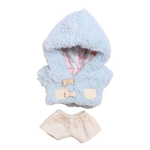 Colcolo Puppe Hoodie Kleidung Anhänger Puppe Outfits Cartoon Bequem für Kinder DIY Puppe Spielzeug Puppe Kleidung Dress up für 6,69 Zoll Puppe, Blau Colcolo Puppe Hoodie Kleidung Anhänger Puppe Outfits Cartoon Bequem für Kinder DIY Puppe Spielzeug Puppe Kleidung Dress up für 6,69 Zoll Puppe, Blau von Colcolo