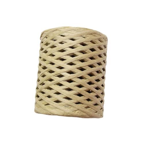 Colcolo Raffia Papierband Papierseil farbig 200 m/Raffia Swine für Geschenkverpackung handgewebte Handwerksdekoration Valentinstag, Grüngrau von Colcolo