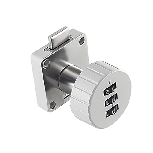 Colcolo Schrank-Code-Schloss, Kombinationsnockenschloss, Aktenschrank-Möbelschloss, Nummernnocken-Code-Schloss, Grau rund 39x39mm Colcolo Schrank-Code-Schloss, Kombinationsnockenschloss, Aktenschrank-Möbelschloss, Nummernnocken-Code-Schloss, Grau rund 39x39mm von Colcolo