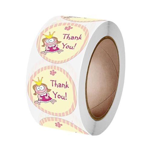 Colcolo Vielen Dank an Aufkleber Diary Stickers Self Stick 2,5 cm Labels Paper -Tags für Buchstabenkarte für Postkarten -Scrapbooking -Dekoration, Gelb von Colcolo