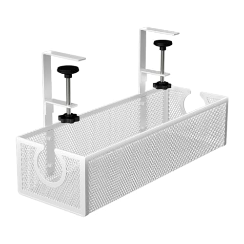 Colcolo management unter der Schreibtischablage, Organizer, kein Bohren, einfache Installation, Organisationsbox für Wohnzimmer zu Hause, Weiß von Colcolo