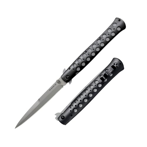 Cold 26B6 Steel, Ti-Lite Linerlock, Klappmesser, Spear Point Klinge, Taschenmesser, Aluminium Griff, Extended Tang, scharfes Messer für Outdoor, Camping, Schnitzen Cold 26B6 Steel, Ti-Lite Linerlock, Klappmesser, Spear Point Klinge, Taschenmesser, Aluminium Griff, Extended Tang, scharfes Messer für Outdoor, Camping, Schnitzen von Cold Steel