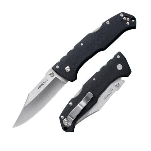 Cold Steel Pro Lite Einhandmesser, Stahl 4116, Tri-Ad Klingensperre, Polymergriff, Fangriemenöse - Messer - Taschenmesser Klappmesser - Clip Point Klinge Klingenlänge 8,9cm von Cold Steel