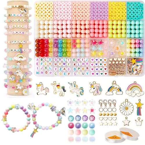 1350 Stück Perlen für Armbänder,24 Farben DIY Perlen zum Auffädeln mit Buchstabenperlen,Perlenset Polymer Clay Beads für Kinder,Weihnachten,Feiertage,Geburtstage,Belohnungen von Colexy