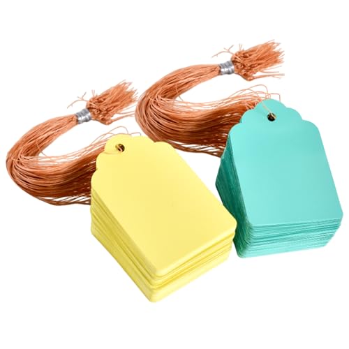 200 Stück Geschenkanhänger – 4 x 6 cm Leere Etiketten mit Schnur für Geschenke, Tags mit Strin, Bunte Etiketten mit Hängenden Seilen, Rechteckige Hängeetiketten zum Basteln,für Hochzeits-DIY 200 Stück Geschenkanhänger – 4 x 6 cm Leere Etiketten mit Schnur für Geschenke, Tags mit Strin, Bunte Etiketten mit Hängenden Seilen, Rechteckige Hängeetiketten zum Basteln,für Hochzeits-DIY von Colexy