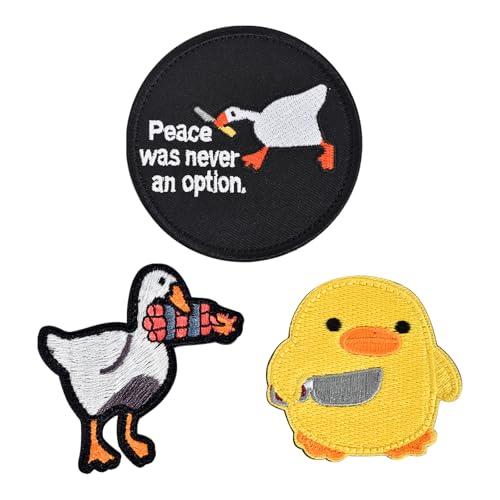 3 Stück Klett Patches, Lässig Patch Patch Tier Klett Lustig Patches Süße Ente Klett MilitäR GäNse Enten Lustiger Süßer Entenbissmesser-Aufnäher für Rucksäcke, Jacken, Jeans 3 Stück Klett Patches, Lässig Patch Patch Tier Klett Lustig Patches Süße Ente Klett MilitäR GäNse Enten Lustiger Süßer Entenbissmesser-Aufnäher für Rucksäcke, Jacken, Jeans von Colexy