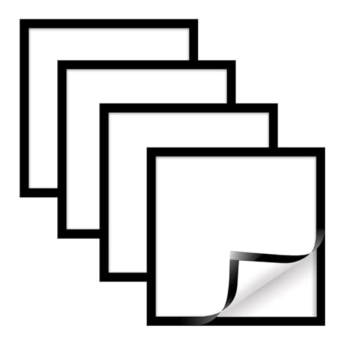 4 Stück Magnetrahmen Set, 30 x 30 cm Schwarz Selbstklebend Magnetisch Bilderrahmen, Magnetische Fototasche Gemälderahmen mit Magnetverschluss Infotasche Blatthalter, für Dokumente, Fotos, Poster 4 Stück Magnetrahmen Set, 30 x 30 cm Schwarz Selbstklebend Magnetisch Bilderrahmen, Magnetische Fototasche Gemälderahmen mit Magnetverschluss Infotasche Blatthalter, für Dokumente, Fotos, Poster von Colexy