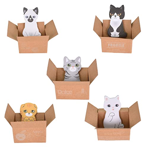 5 Stile 200 Seiten Haftnotizen, Süße Notizzettel Papier, Cartoon Tiere Katze Aufkleber Bunt Klein Klebezettel, Mini Memo Sticky Notes Farbe Büronotizen für Schule, Büro Lesezeichen für Schule 5 Stile 200 Seiten Haftnotizen, Süße Notizzettel Papier, Cartoon Tiere Katze Aufkleber Bunt Klein Klebezettel, Mini Memo Sticky Notes Farbe Büronotizen für Schule, Büro Lesezeichen für Schule von Colexy