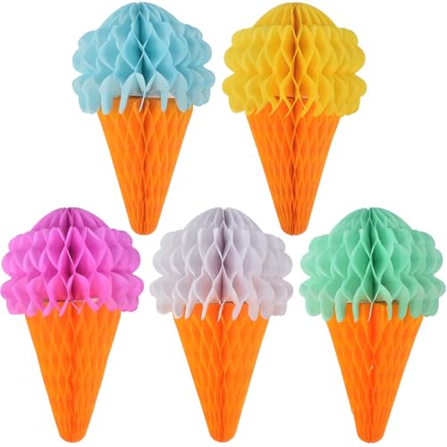 5 Stück Eiscreme Wabenbälle Dekoration Bunt Papier Blumen Tischdekoration Wabenstrauß Aufhängbar Hängende Ornamente, Party Dekorationen für Hochzeit Babyparty Deko Abschlussball Geburtstag Gartenparty 5 Stück Eiscreme Wabenbälle Dekoration Bunt Papier Blumen Tischdekoration Wabenstrauß Aufhängbar Hängende Ornamente, Party Dekorationen für Hochzeit Babyparty Deko Abschlussball Geburtstag Gartenparty von Colexy