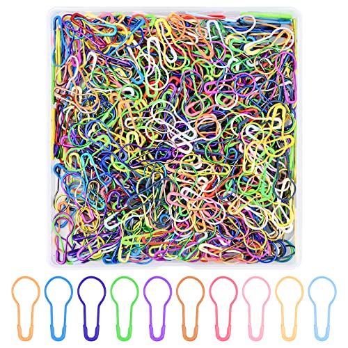 600 PCS Birne Sicherheitsnadeln, Mischfarben Calabash Kürbis Pins, Metall Sicherheitsnadeln, Eisen Kürbis Pin Mit Aufbewahrungsbox, für DIY Fertigkeit-Herstellung und Kleidung von Colexy