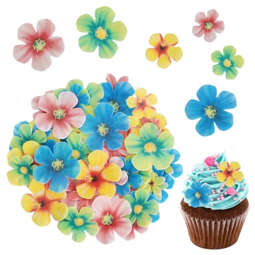 70Pcs Essbare Blumen-Kuchen-Deckel Blumen Party Kuchen Dekorationen essbare Kuchendekoration Ortendeko Blumen Tortendeko geburtstagstorte dekoration für Kuchendekoration Hochzeit Babyparty von Colexy