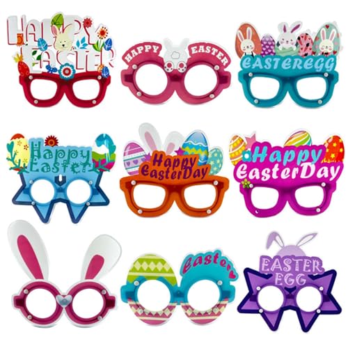 Colexy 9 Stück Ostern Party Brillen Masken für Kinder Erwachsene, Osterhasen Brille Partybrillen Cartoon Hase Osterei Brille, Foto Requisiten Partydekoration, Brillenrahmen für Osterparty Verkleiden Colexy 9 Stück Ostern Party Brillen Masken für Kinder Erwachsene, Osterhasen Brille Partybrillen Cartoon Hase Osterei Brille, Foto Requisiten Partydekoration, Brillenrahmen für Osterparty Verkleiden von Colexy