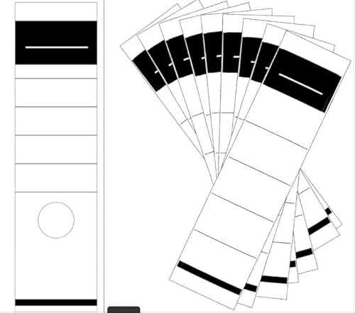 Ordner Etiketten,100 Stück Ordnerrücken Selbstklebend,5.4 x 19cm Ordner Breit Aufkleber,Weiß Ordners Rückenschilder,für Verschiedene Ordners, Portfolios und Datenbücher von Colexy