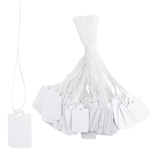 Preisschilder, 500 Stück Mini-Preisschilder Etiketten, 24×15mm Preisetiketten Hängeetiketten Weiße Anhänger Etiketten mit Aufhänge Schnur für Flohmarkt Schmuck Geschenk Hang Tags (500 Weiß) Preisschilder, 500 Stück Mini-Preisschilder Etiketten, 24×15mm Preisetiketten Hängeetiketten Weiße Anhänger Etiketten mit Aufhänge Schnur für Flohmarkt Schmuck Geschenk Hang Tags (500 Weiß) von Colexy
