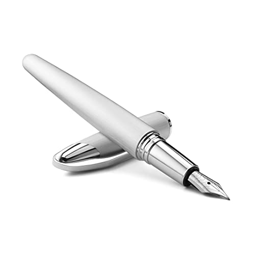 Colibri Equinox Füllfederhalter - Gebürsteter Stahl Und Chrom-Akzenten - Edel Füller - Bock Mittlere Größe Feder System - Kommt In Einer Schönen Geschenkbox - Geschenk Für Männer Und Frauen Colibri Equinox Füllfederhalter - Gebürsteter Stahl Und Chrom-Akzenten - Edel Füller - Bock Mittlere Größe Feder System - Kommt In Einer Schönen Geschenkbox - Geschenk Für Männer Und Frauen von Colibri