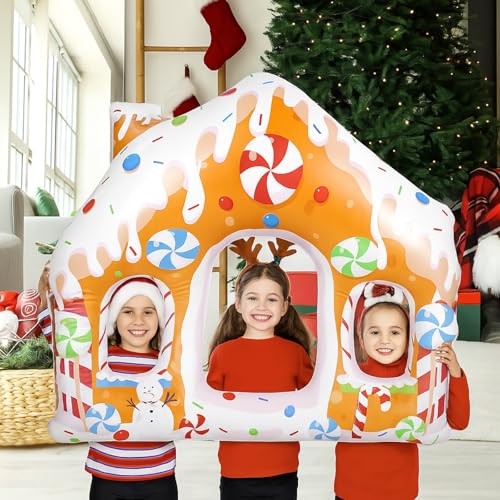Colingmill 140 cm Schulanfang Fotorahmen Bus Podest Aufblasbarer Bleistift Ballon Dekorationen Foto Hintergrund Booth Selfie Rahmen Hintergrund für Party Supplies Lebkuchenhaus von Colingmill