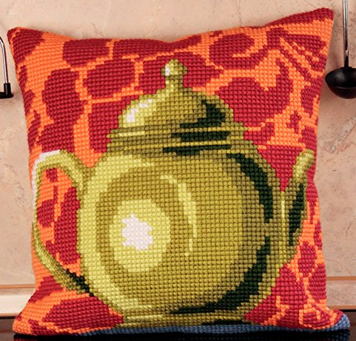 Collection D'Art CD5012 Kreuzstichkissen-Kit, Bronze Teapot, 40 x 40cm Collection D'Art CD5012 Kreuzstichkissen-Kit, Bronze Teapot, 40 x 40cm von Collection D'Art