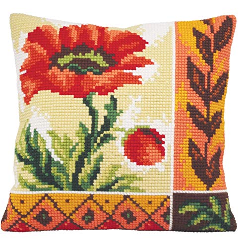 Collection D'Art CD5015 Kreuzstichkissen-Kit, New Poppy, 40 x 40cm Collection D'Art CD5015 Kreuzstichkissen-Kit, New Poppy, 40 x 40cm von Collection D'Art