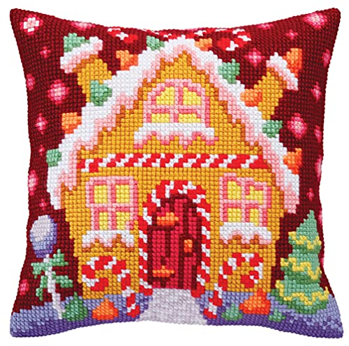Collection d'Art 5392 Lebkuchenhütte Kreuzstichkissen, Baumwolle, Mehrfarbig, 40x40cm Collection d'Art 5392 Lebkuchenhütte Kreuzstichkissen, Baumwolle, Mehrfarbig, 40x40cm von Collection D'Art