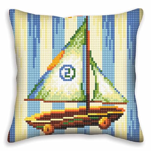 Collection d'Art 5401 Nostalgie Kreuzstichkissen, Baumwolle, Mehrfarbig, 40x40cm Collection d'Art 5401 Nostalgie Kreuzstichkissen, Baumwolle, Mehrfarbig, 40x40cm von Collection D'Art