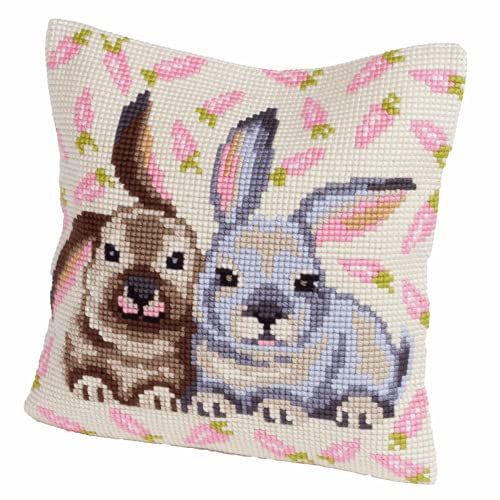 Collection d'Art CdA Kreuzstichkissen Flopsy & Mopsy 5185, 40x40cm, Stickbild vorgezeichnet Collection d'Art CdA Kreuzstichkissen Flopsy & Mopsy 5185, 40x40cm, Stickbild vorgezeichnet von Collection D'Art