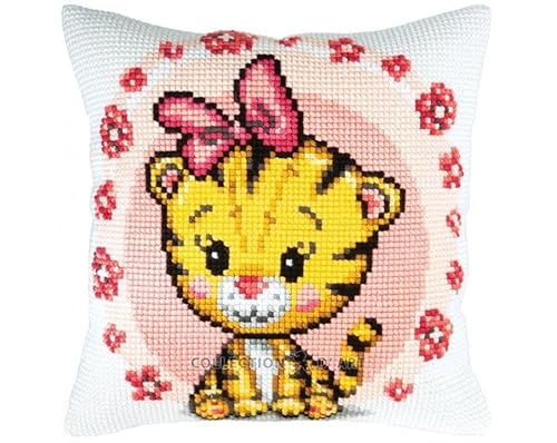 Collection d'Art Kreuzstichkissen Stickpackung Baby-Tiger Stickbild gedruckt Collection d'Art Kreuzstichkissen Stickpackung Baby-Tiger Stickbild gedruckt von Collection D'Art
