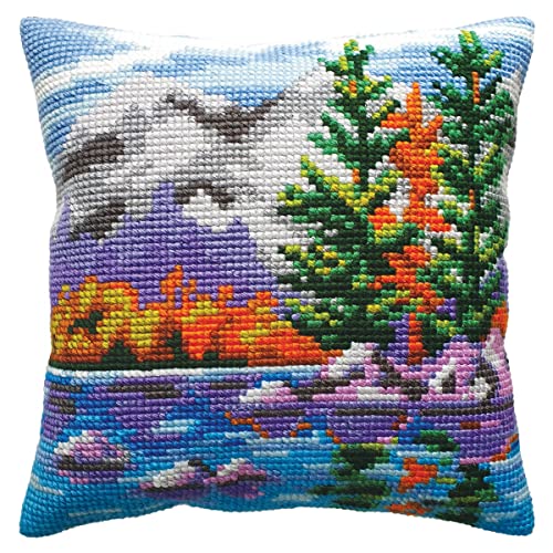 Collection d'Art Kreuzstichkissen Stickpackung Herbstliche Landschaft Stickbild gedruckt Collection d'Art Kreuzstichkissen Stickpackung Herbstliche Landschaft Stickbild gedruckt von Collection D'Art