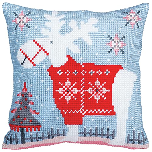 Collection d'Art Weihnachtshirsch Kreuzstichkissen, Baumwolle, Mehrfarbig, 40x40cm Collection d'Art Weihnachtshirsch Kreuzstichkissen, Baumwolle, Mehrfarbig, 40x40cm von Collection D'Art