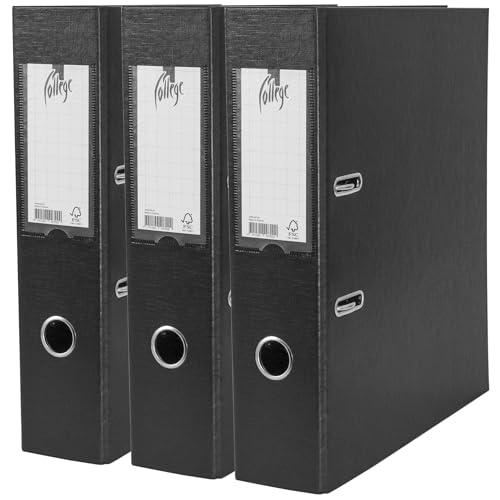 College Ordner A4 Breit – 3er Pack, 7,5 cm, Hochwertiger PP-Kunststoff Aktenordner in Schwarz – Ideal für Bürobedarf, Schulunterlagen & DIN A4 Dokumentenmanagement College Ordner A4 Breit – 3er Pack, 7,5 cm, Hochwertiger PP-Kunststoff Aktenordner in Schwarz – Ideal für Bürobedarf, Schulunterlagen & DIN A4 Dokumentenmanagement von College