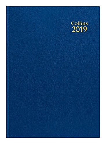 Collins 44 Blue 2019 A4 2019 Schreibtisch Tag zu Seite Wochenansicht, blau von Collins