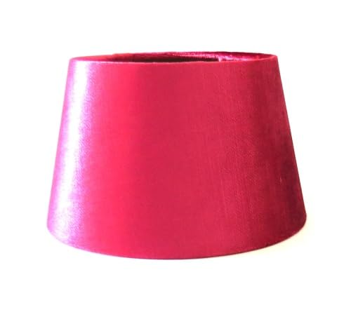 Tischlampenschirm Pink Schimmernd Samt Modern 20 cm E27 von Colmore