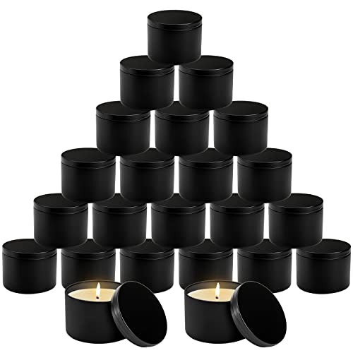 Coloch 24 Stück Kerzendosen, 236 ml/8 Oz Schwarze Kerzendosen mit Deckel, Metallzylinder Kerzenherstellung Behälter Reise kleine Aufbewahrungsdose für DIY Kerzen, Handwerk, 7,6 x7,6 x6 cm Coloch 24 Stück Kerzendosen, 236 ml/8 Oz Schwarze Kerzendosen mit Deckel, Metallzylinder Kerzenherstellung Behälter Reise kleine Aufbewahrungsdose für DIY Kerzen, Handwerk, 7,6 x7,6 x6 cm von Coloch