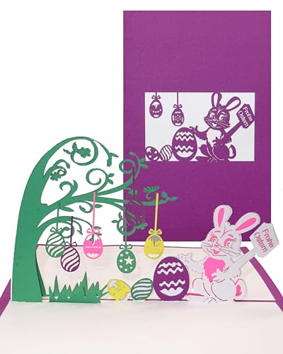 3D Pop Up Karte Frohe Ostern Osterkarte mit Umschlag, 3D Klappkarte zu Ostern, einzigartige Ostergrußkarte als Karte, Geschenk & Gutschein von Cologne Cards