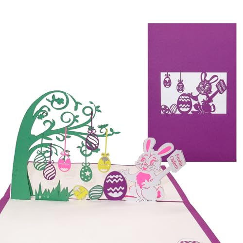 3D Pop Up Karte Frohe Ostern Osterkarte mit Umschlag, 3D Klappkarte zu Ostern, einzigartige Ostergrußkarte als Karte, Geschenk & Gutschein von Cologne Cards