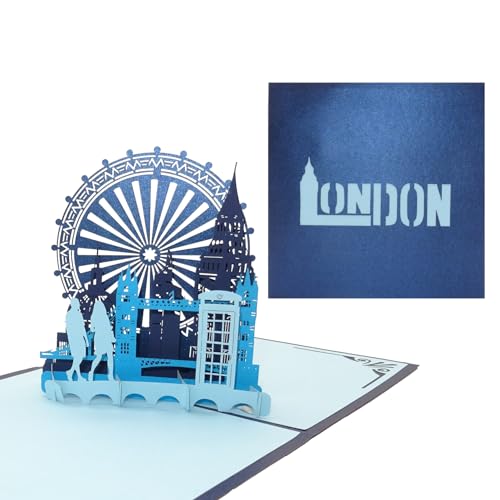 3D Pop Up Karte "London Calling!" - Klappkarte London - Streetlife & Skyline, Reisegutschein & Geschenkgutschein Städtetrip London von Cologne Cards