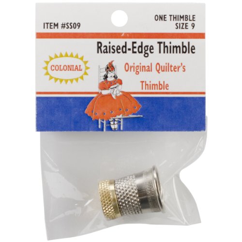 Colonial Needle Fingerhut mit erhöhtem Rand, Größe 9, Metall, UK 7 / EU 40 Colonial Needle Fingerhut mit erhöhtem Rand, Größe 9, Metall, UK 7 / EU 40 von Colonial Needle