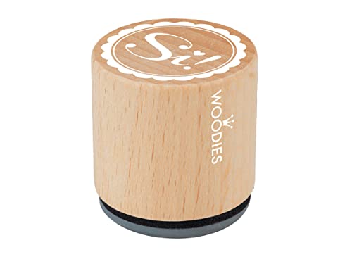 Stempel aus Holz und Gummi, Durchmesser 33 x 30 mm. von INNSPIRO