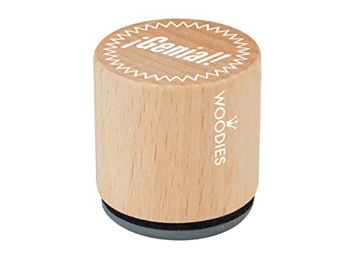 Stempel aus Holz und Gummi, Durchmesser 33 x 30 mm. von INNSPIRO