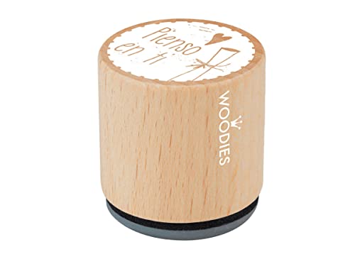 Stempel aus Holz und Gummi, Durchmesser 33 x 30 mm. von INNSPIRO