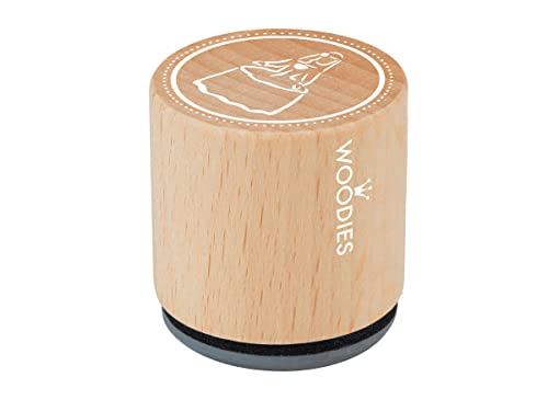 Stempel aus Holz und Gummi, Durchmesser 33 x 30 mm. von INNSPIRO