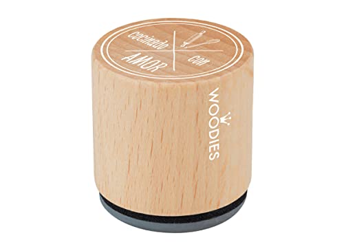 Stempel aus Holz und Gummi, mit Liebe, Durchmesser 33 x 30 mm. von INNSPIRO
