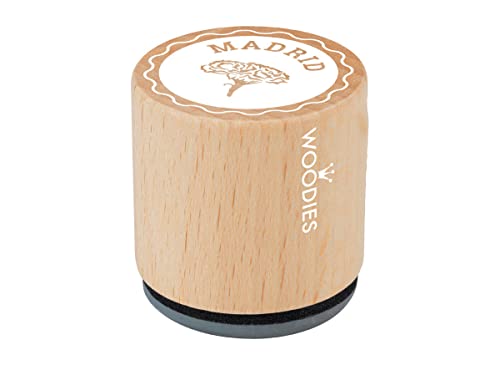 Stempel aus Holz und Gummi Madrid Nelken Durchmesser 33 x 30 mm. von INNSPIRO