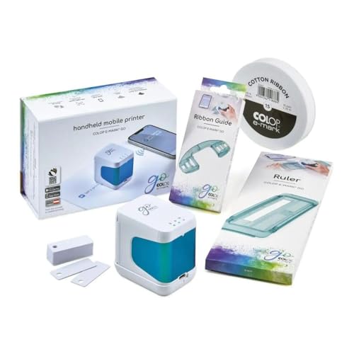 Colop e-Mark go Set. Bestehend aus dem mobilen Drucker e-Mark GO, Lineal, Führungsschiene für Bänderbedruckung, Band 15 mm, sowie PVC-Schilder zur Schilderbedruckung und Broschüre. weiß Colop e-Mark go Set. Bestehend aus dem mobilen Drucker e-Mark GO, Lineal, Führungsschiene für Bänderbedruckung, Band 15 mm, sowie PVC-Schilder zur Schilderbedruckung und Broschüre. weiß von Colop