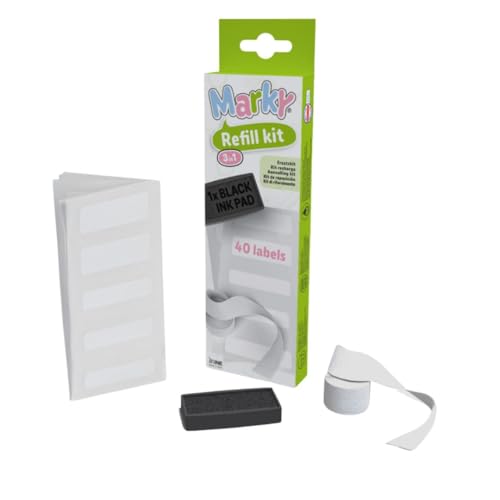 KIT MARKY - 3-in-1-Nachfüllset für personalisierten Kinderstempel | Stempelkissen, Thermoband und zusätzliche Etiketten | Erweitern Sie die Vielseitigkeit Ihres Kinderstempels Marky KIT MARKY - 3-in-1-Nachfüllset für personalisierten Kinderstempel | Stempelkissen, Thermoband und zusätzliche Etiketten | Erweitern Sie die Vielseitigkeit Ihres Kinderstempels Marky von Colop
