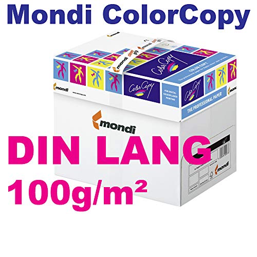 Mondi ColorCopy DIN LANG 100g/m² VE = 100 Blatt Papier weiß für Laserdrucker und InkJet geeignet von Color Copy