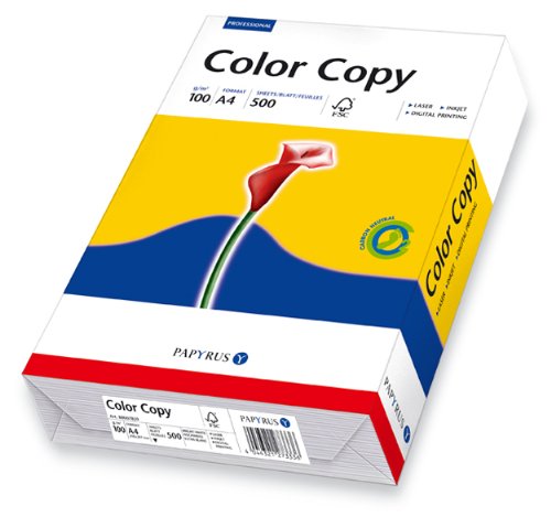 Papyrus 88007859 Drucker-/ Farblaserpapier ColorCopy: 100 g/m², A4 500 Blatt satiniert, Weiß, Hochglatt von Color Copy
