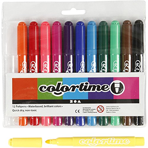 Colortime 12 Teile für Colortime Marker, Standardfarben von Color time